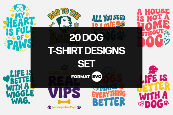 20 Dog SVG Shirt Designs Review