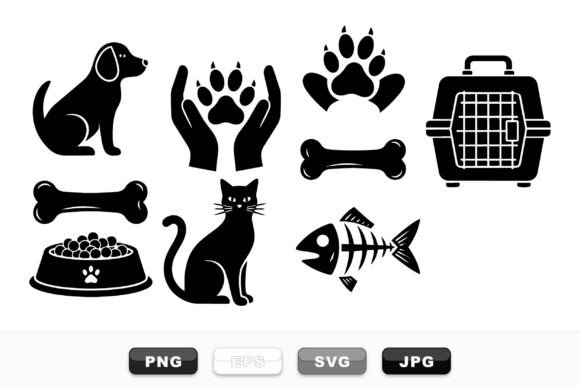 Cute Pet Silhouette Clipart Set Review