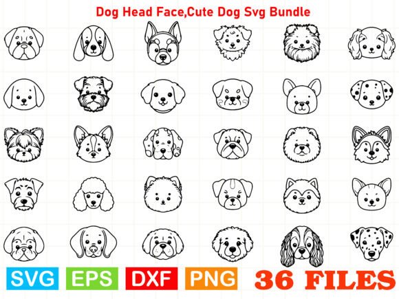 Dog Head Face Cute Dog Svg Bundle Review