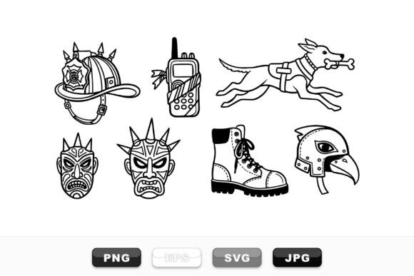 Edgy Punk Tattoo Line Art Set Review
