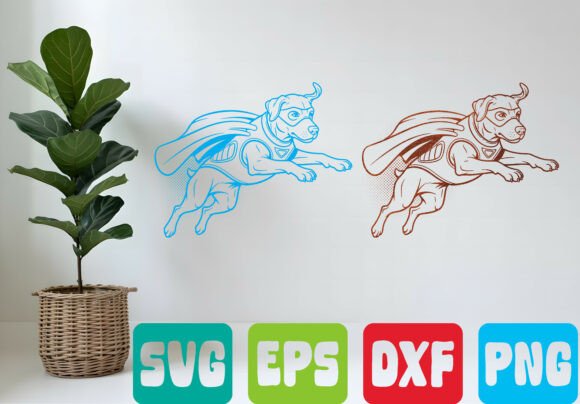 Flying Super Dog SVG Cartoon Hero Art Review