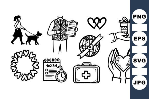 Hand Drawn Charity Icon Set Review