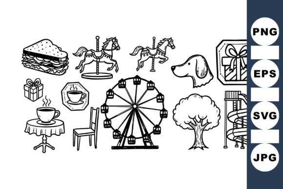 Hand Drawn Fun Fair Clipart Set Review