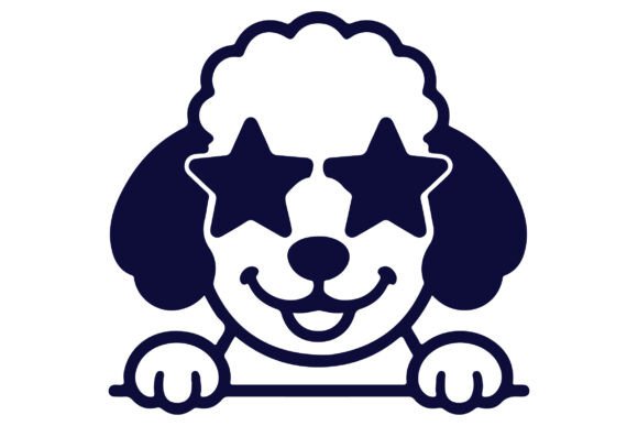 Peeking Doodle Dog SVG PNG Silhouette Review