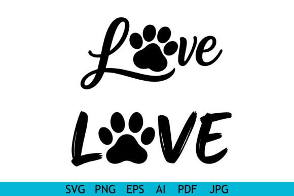 Pet Love Paw Typography Design Review