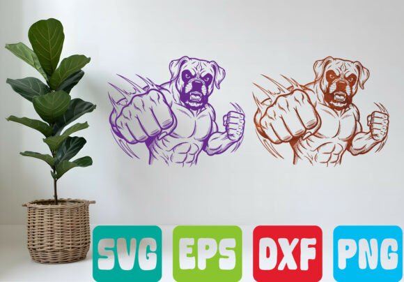 Punching Muscle Dog SVG Design Review