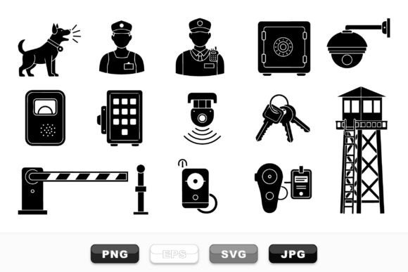 Security Icon Vector Set Review for Embroidery Projects