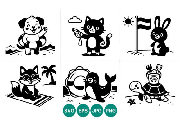 Summer Animals Toys Vector Art Set Review