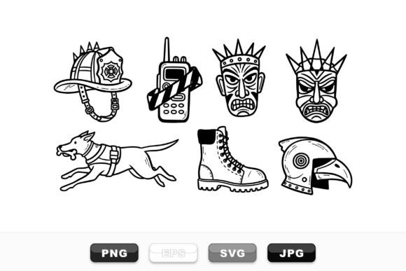 Tattoo Style Badge Clipart Set Review
